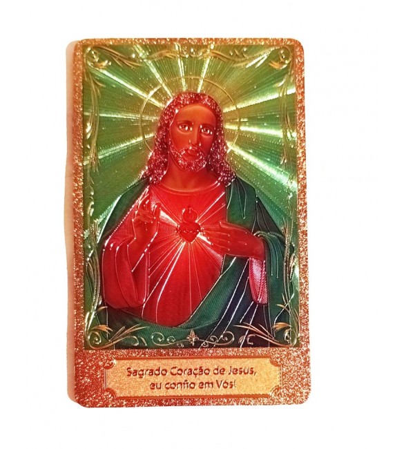 Enfeite Ímã Geladeira Sagrado Coração de Jesus 8,5 cm